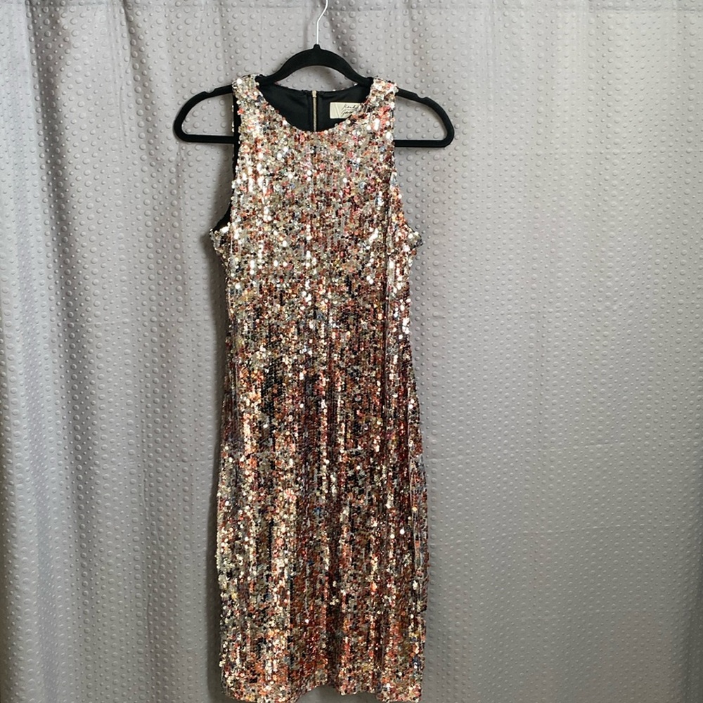 Sequined designer Badgley Mischka Dress